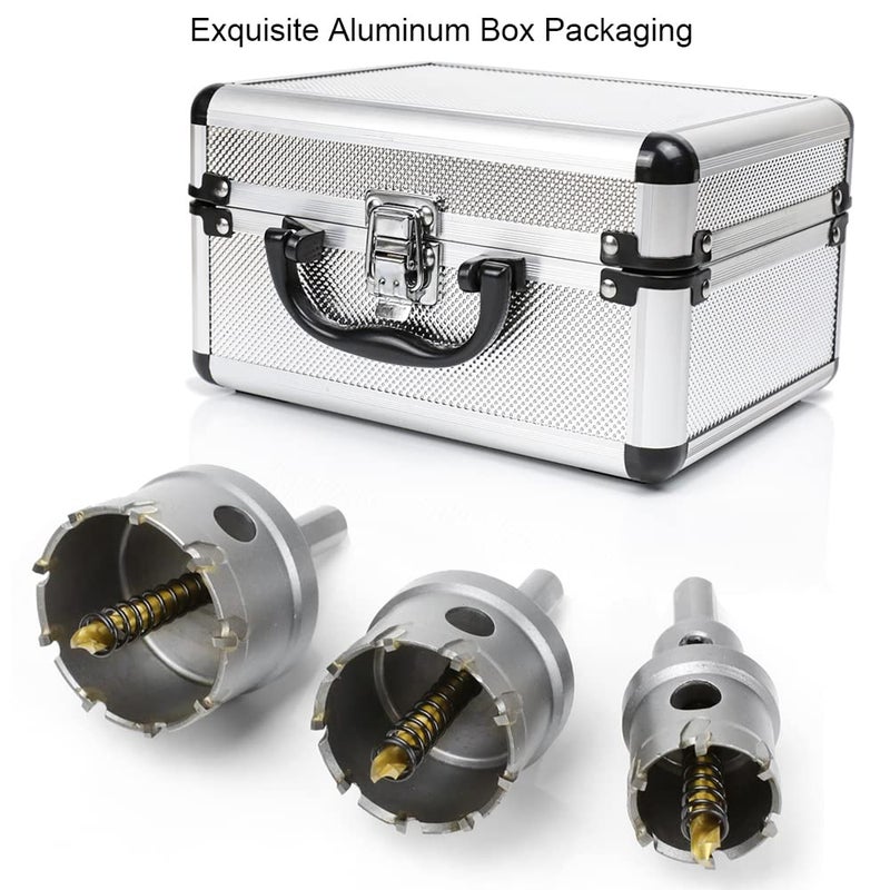 ASNOMY 8PCS TCT Hole Saw Kit for Hard Metal, 3/4"-2" Inch Tungsten Carbide Tipped Hole Saw Set, Heavy Duty Hole Cutter for Metal, Stainless Steel, Iron, Wood, Plastic - Image 2